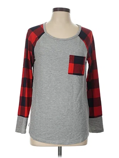 Pre-owned Staccato 3/4 Sleeve T-shirt In Gray
