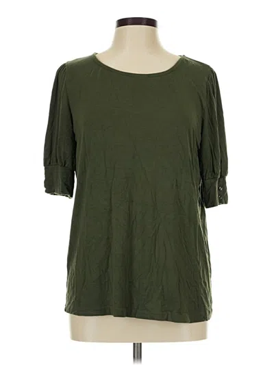 Pre-owned Staccato 3/4 Sleeve T-shirt In Green