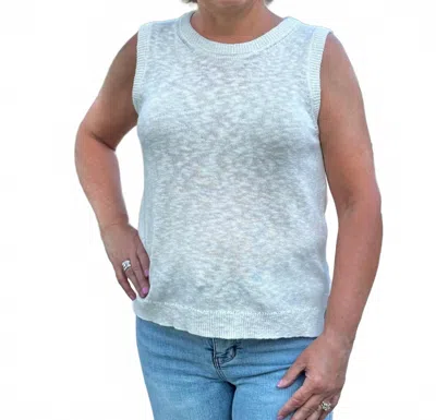 Staccato Ava Sweater Tank Top In Off White In Blue