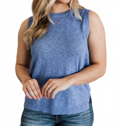 Staccato Ava Sweater Tank Top In Periwinkle In Blue