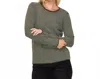 Staccato Basic Pinstriped Sweater In Dark Olive In Green