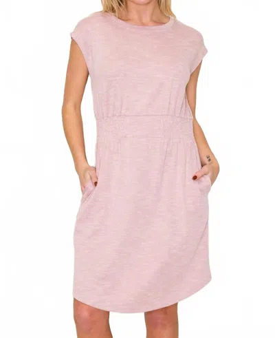 Staccato Blake Smocked Waist Mini Dress In Dusty Pink In Multi