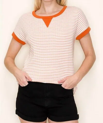 Staccato Calhoun Top In Orange In Multi