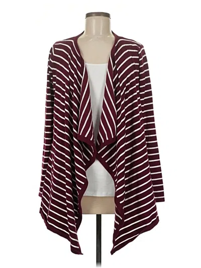 Pre-owned Staccato Cardigan Sweater In Burgundy