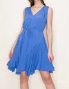 Staccato Flare Dress In Blue In Blue
