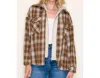 Staccato French Terry Hoodie Zip Up Twofer Jacket In Dark Mocha In Multi