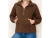 Staccato Half Zip Quilted Sweatshirt In Brown In Brown