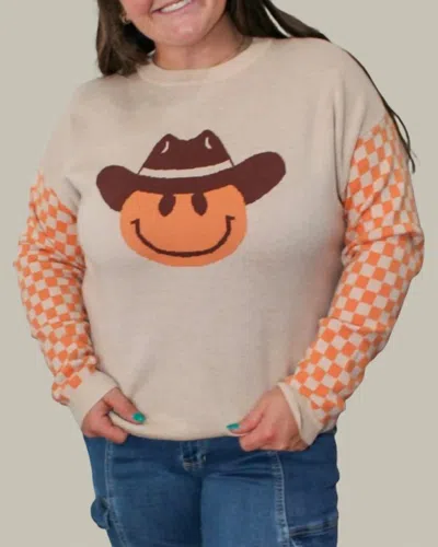 Staccato Hey Cowboy Sweater In Tan