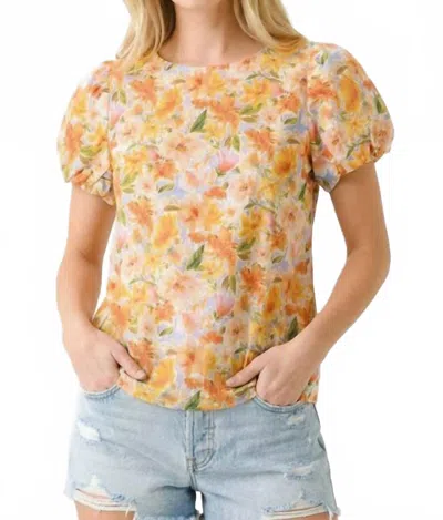 Staccato Hillard Top In Orange In Yellow