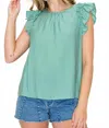Staccato Julep Top In Mint In Green