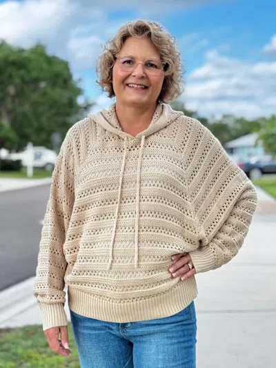 Staccato Kim Hooded Pullover Sweater In Natural In Neutral