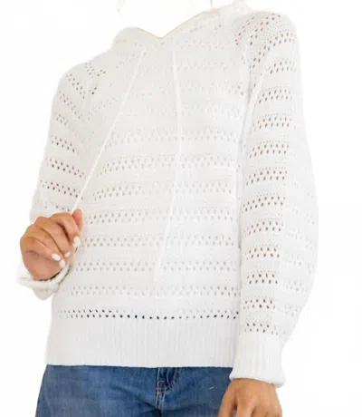 Staccato Kim Hooded Pullover Sweater In Off White
