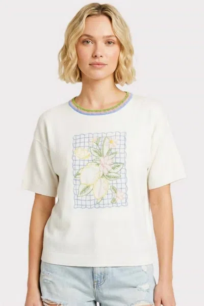 Staccato Lemoni Top In Yellow In White