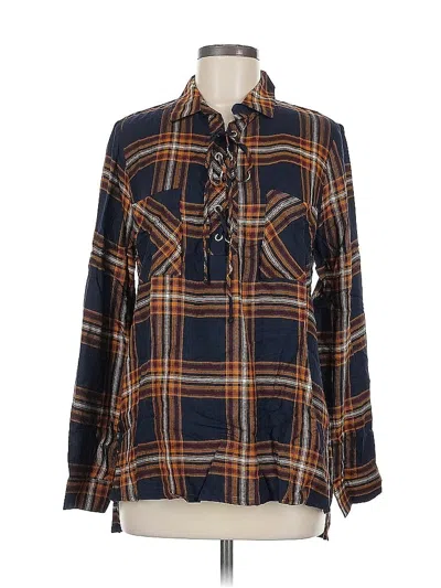 Pre-owned Staccato Long Sleeve Button Down Shirt In Blue