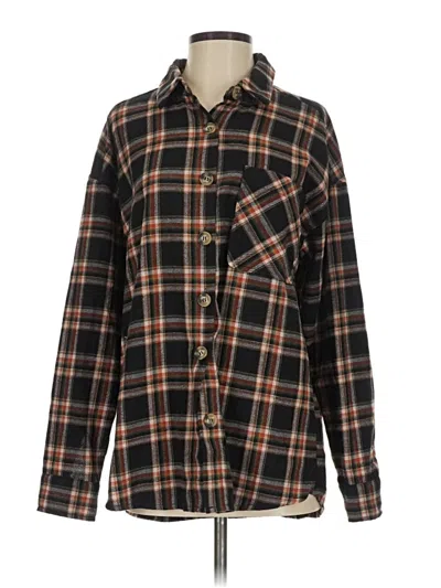 Pre-owned Staccato Long Sleeve Button Down Shirt In Brown