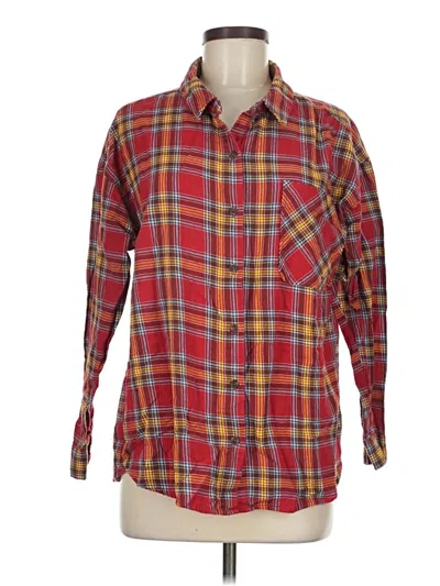 Pre-owned Staccato Long Sleeve Button Down Shirt In Red