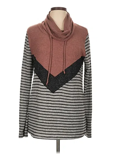 Pre-owned Staccato Long Sleeve Top Brown Cowl Neck Tops