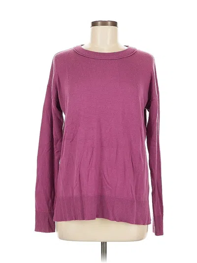 Pre-owned Staccato Long Sleeve Top Burgundy Crew Neck Tops