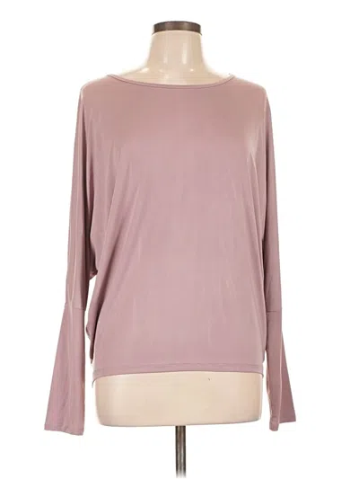 Staccato Long Sleeve Top Pink Boatneck Tops
