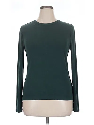 Pre-owned Staccato Long Sleeve Top Teal Crew Neck Tops