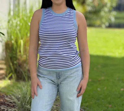 Staccato Mariner Knit Tank Top In Royal Blue