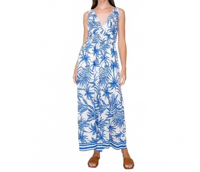 Staccato Passport To Paradise Jumpsuit In Blue/white