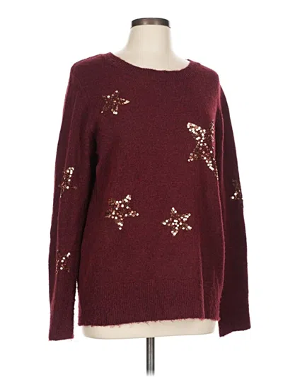 Pre-owned Staccato Pullover Sweater In Burgundy