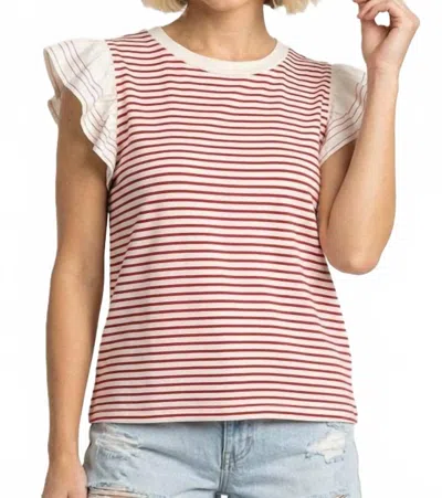 Staccato Reagan Top In Red In Multi