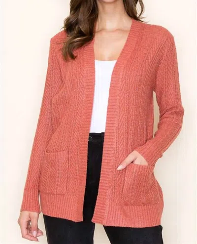 Staccato Rita Cardigan In Rust In Pink