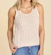 Staccato Scarlett Sleeveless Sweater Tank Top In Oatmeal In White