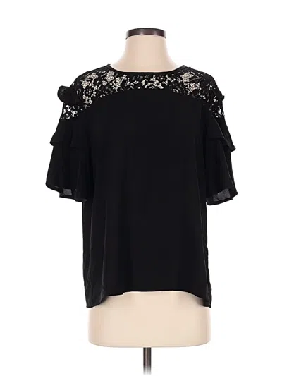 Pre-owned Staccato Short Sleeve Blouse In Black