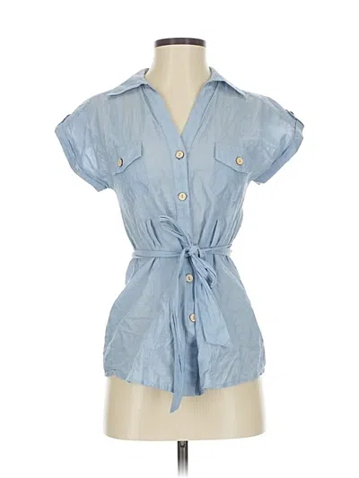 Pre-owned Staccato Short Sleeve Blouse In Blue