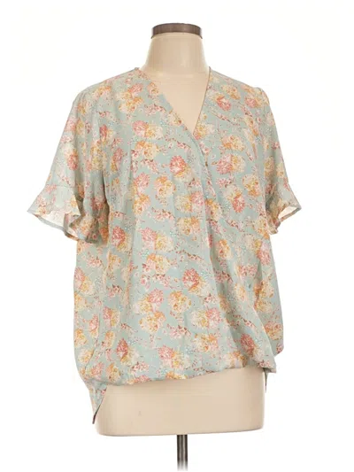 Pre-owned Staccato Short Sleeve Blouse In Gray
