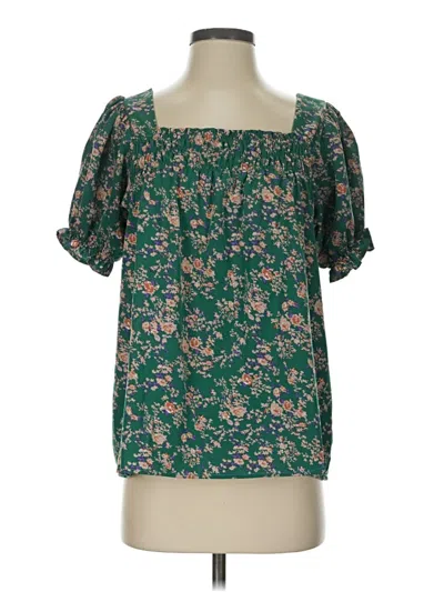 Pre-owned Staccato Short Sleeve Blouse In Green