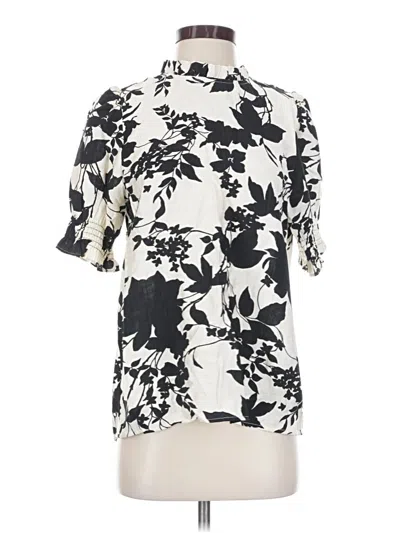Pre-owned Staccato Short Sleeve Blouse In Ivory