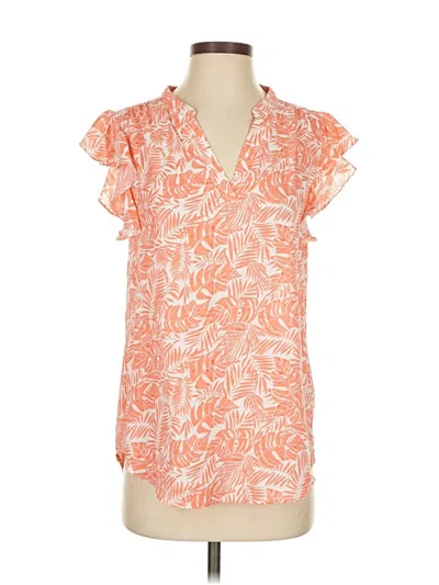 Pre-owned Staccato Short Sleeve Blouse In Orange