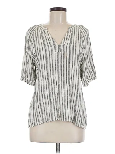 Pre-owned Staccato Short Sleeve Blouse In Silver