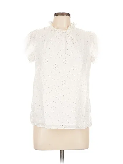 Pre-owned Staccato Short Sleeve Blouse In White