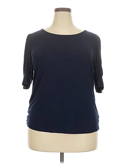 Pre-owned Staccato Short Sleeve Top Blue Boatneck Tops