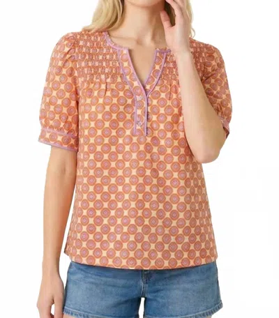 Staccato Sienna Medallion Blouse In Orange Multi