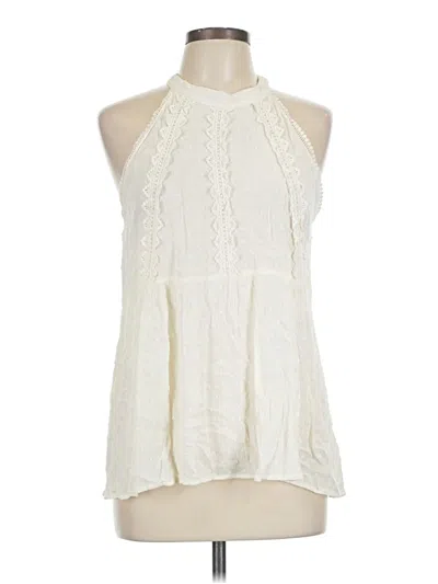 Pre-owned Staccato Sleeveless Blouse In White
