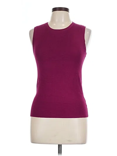 Pre-owned Staccato Sleeveless Top Burgundy Boatneck Tops