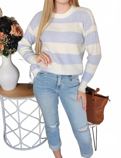 Staccato Soft Knit Striped Sweater In Multi In Blue