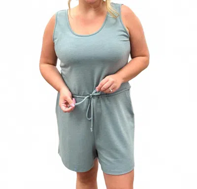 Staccato Sondra Sleeveless Romper In Dark Sage In Green