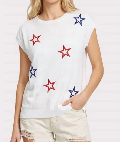 Staccato Star Top In White
