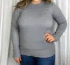 Staccato Sweet & True Top In Grey In Grey