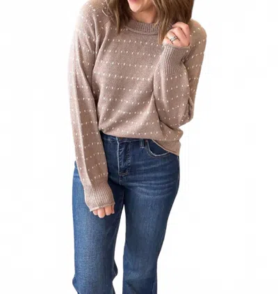 Staccato Textured Stripe Sweater In Brown