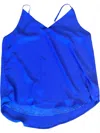 Staccato V-neck Adjustable Strapped Fully Lined Tank Top In Royal Blue In Blue