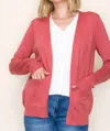 Staccato V Neck Sweater Cardigan In Pink In Pink