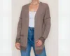 Staccato Waffle Cardigan In Mocha